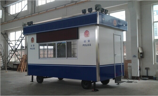 防弹拖挂式流动警务室 防弹拖挂式流动警务室